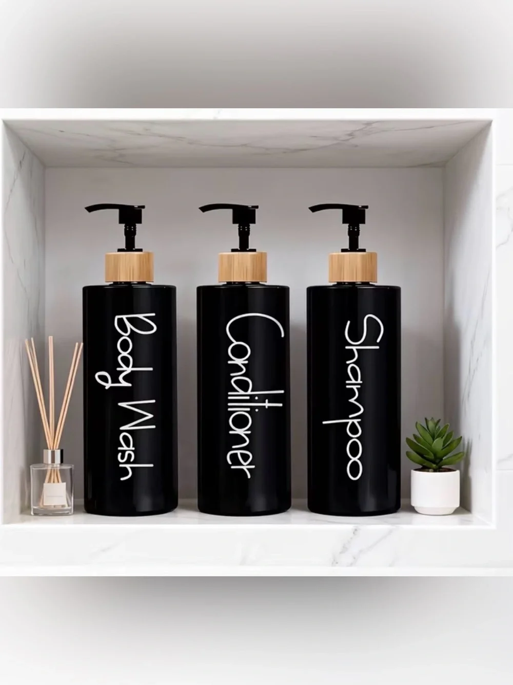 Bathroom shampoo condition & body wash dispensers